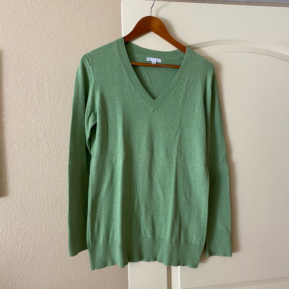 Gap Green Vneck Sweater, Size L